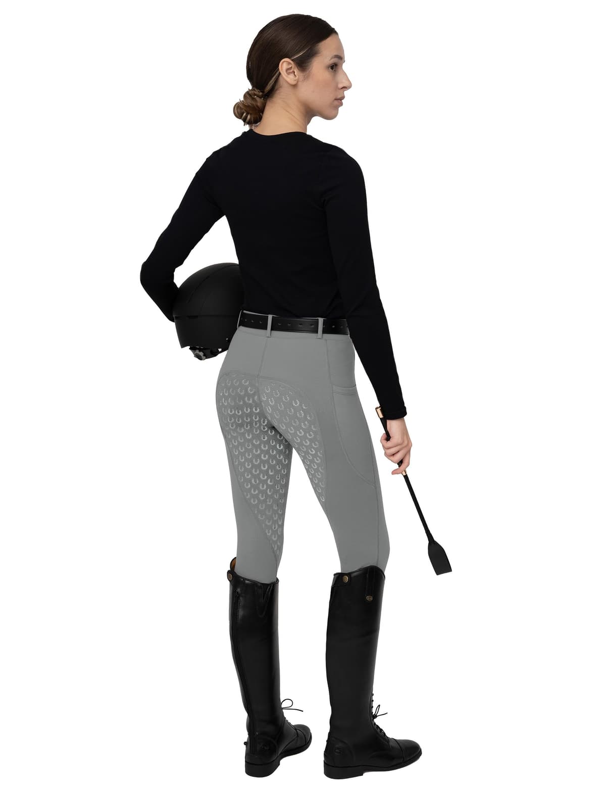 FitsT4 Sports Pantalones de Montar para Mujer Pantalones de Montar con Refuerzo Completo de Silicona, Bolsillo para el móvil y Trabillas para el cinturón — view 5