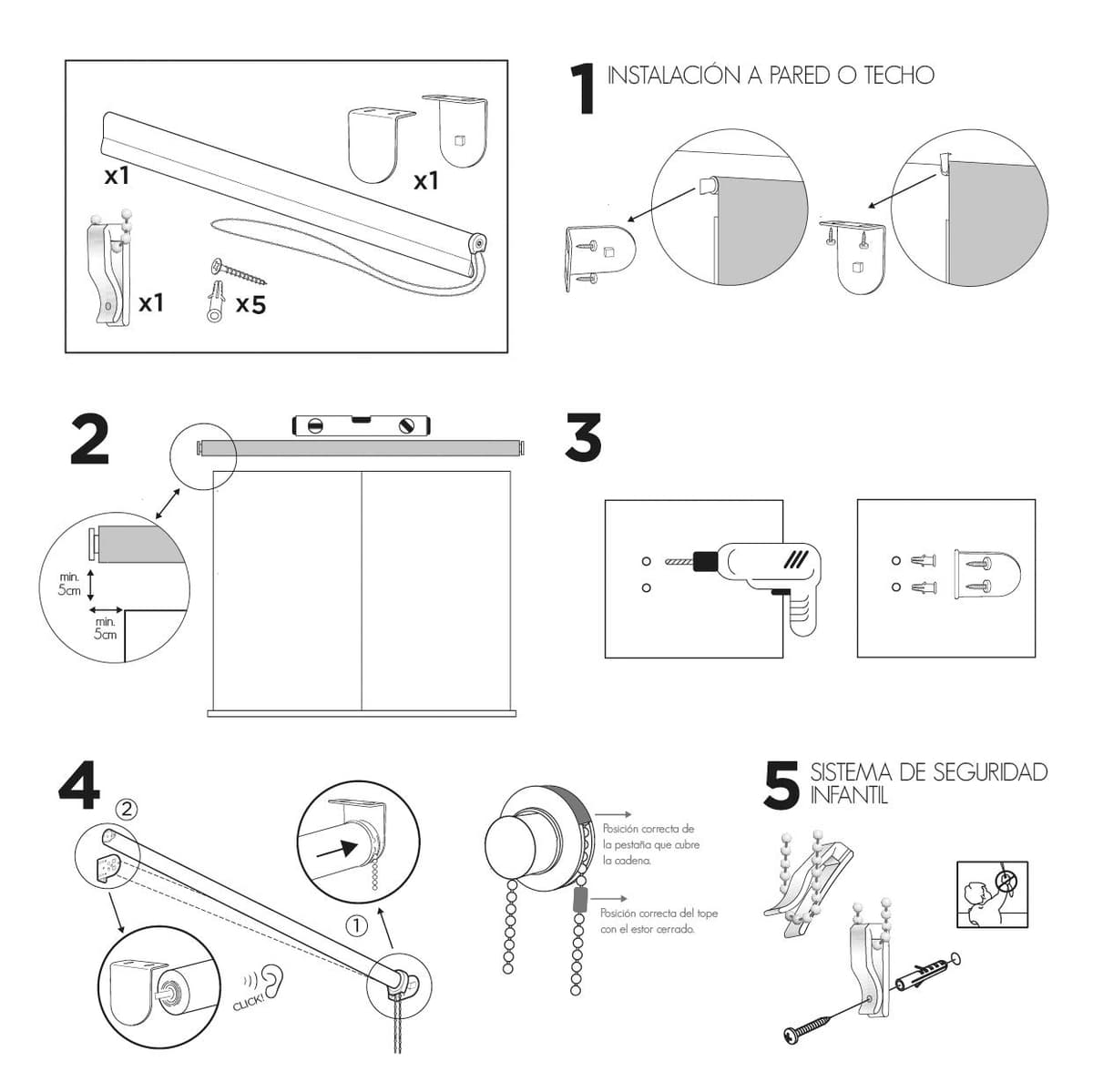 Blindecor Ara | Estor enrollable translúcido liso - Blanco Roto, 160 x 175 cm (ancho por alto) | Tamaño de la Tela 157 x 170 cm | Estores para ventanas — view 8