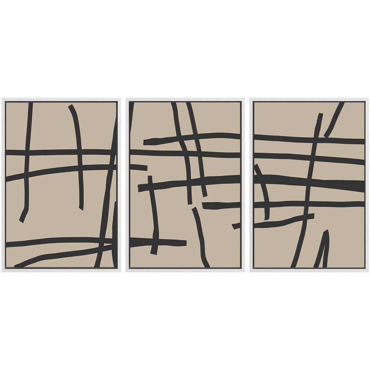 SIGNWIN Framed Canvas Print Wall Art Set Coastal Serenity Abstract Seaside Illustrations Modern Art Decorative Rustic Calm/Zen for Living Room, Bedroom, Office - 24"x36"x3 Natural — view 118