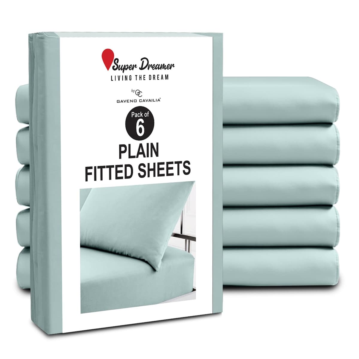 GC GAVENO CAVAILIA Fitted Sheet Single Bed (91 x 190cm) - Grey Bedding Sheets - Plain Dyed Microfiber Bed Sheets Single - (10 inch) 25cm Deep Pocket Bottom Sheet - Easycare - Wrinkle & Fade Resistant — view 45