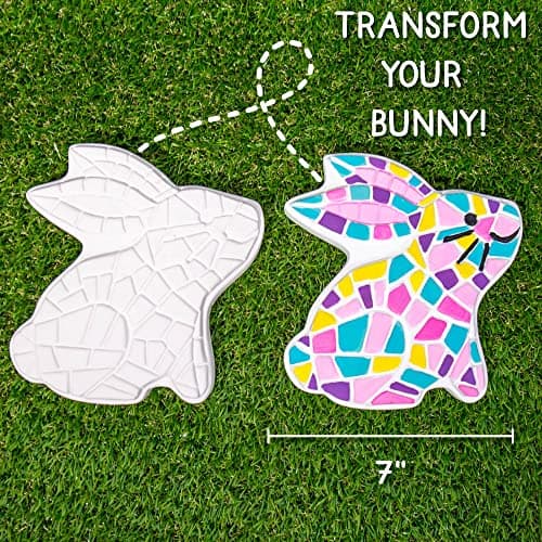 Creative Roots Paint Your Own Bunny Garden Stone, Craft Kits, Stepping Stones Kit for Kids, Ceramics to Paint, Ages 6+ — view 3