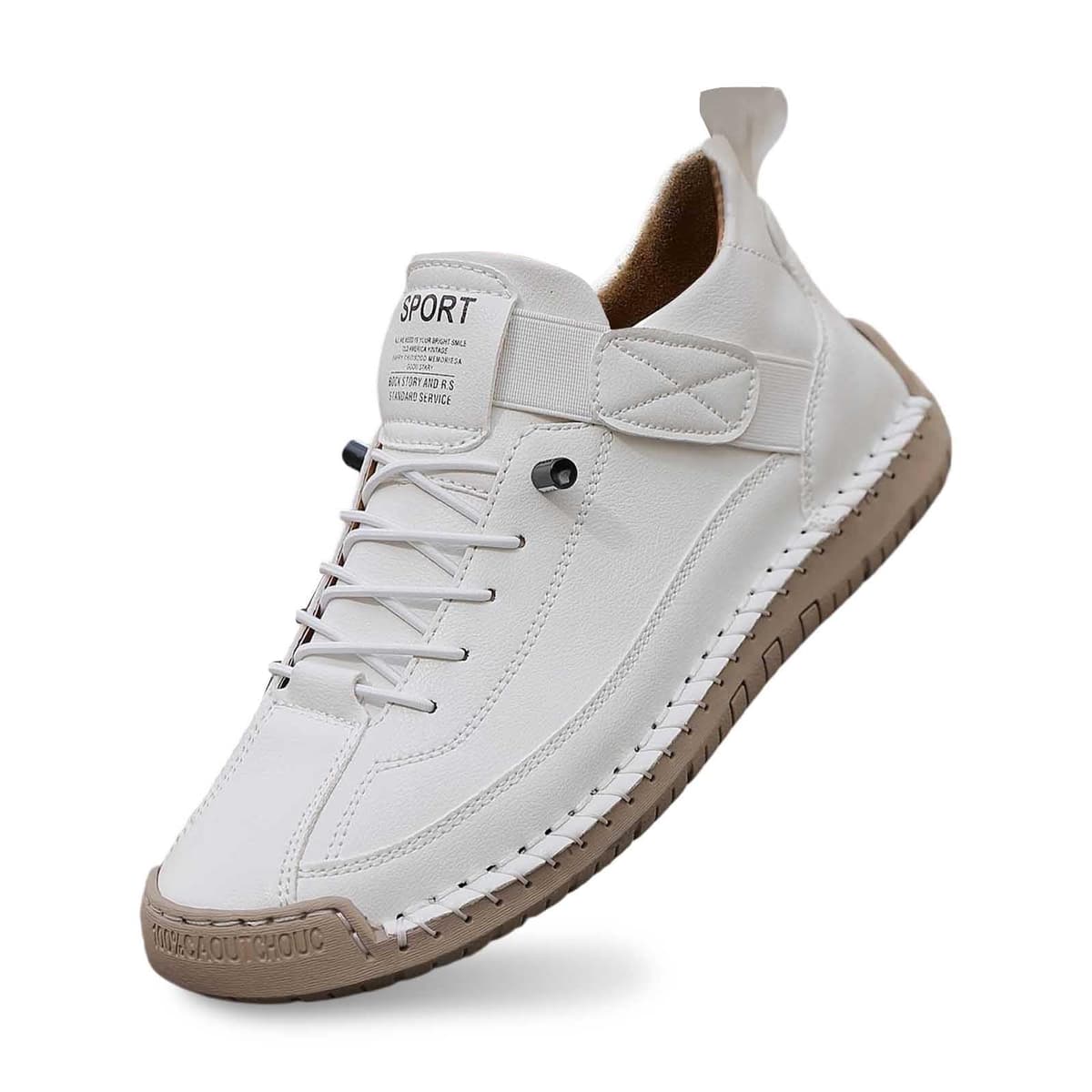 Genérico Zapatillas ortopédicas cómodas, zapatos unisex de cuero hechos a mano, botas suaves y cómodas con soporte