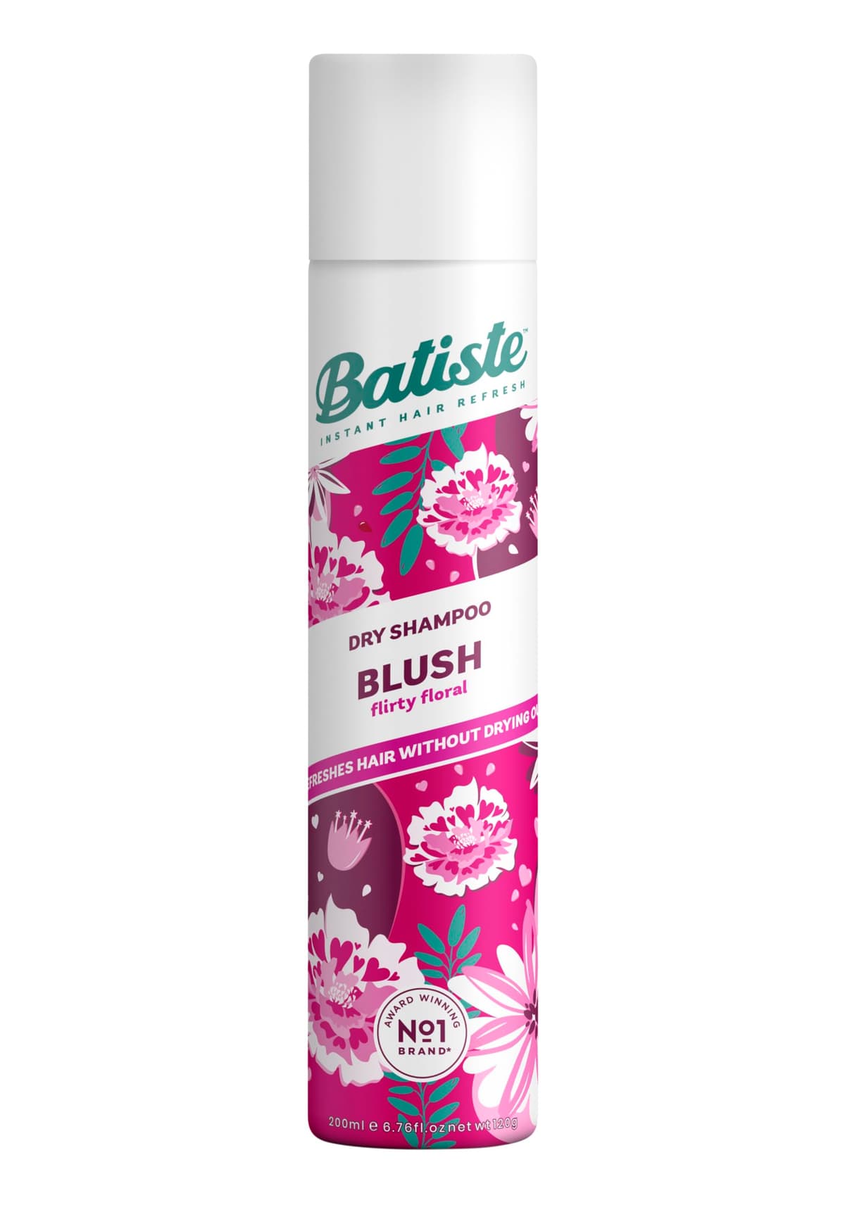 Batiste Dry Shampoo in Blush 200ml, Floral & Flirty Fragrance, No Rinse Spray to Refresh Hair in Between Washes (Packing May Vary)