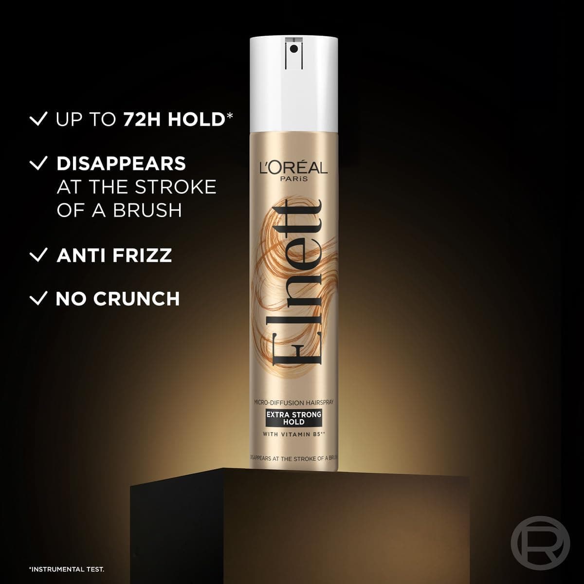 L'Oreal Paris Elnett Extra Strong Hold Hair Spray, gives up to 24H extra strong hold with natural looking shine, feels clean  — view 2