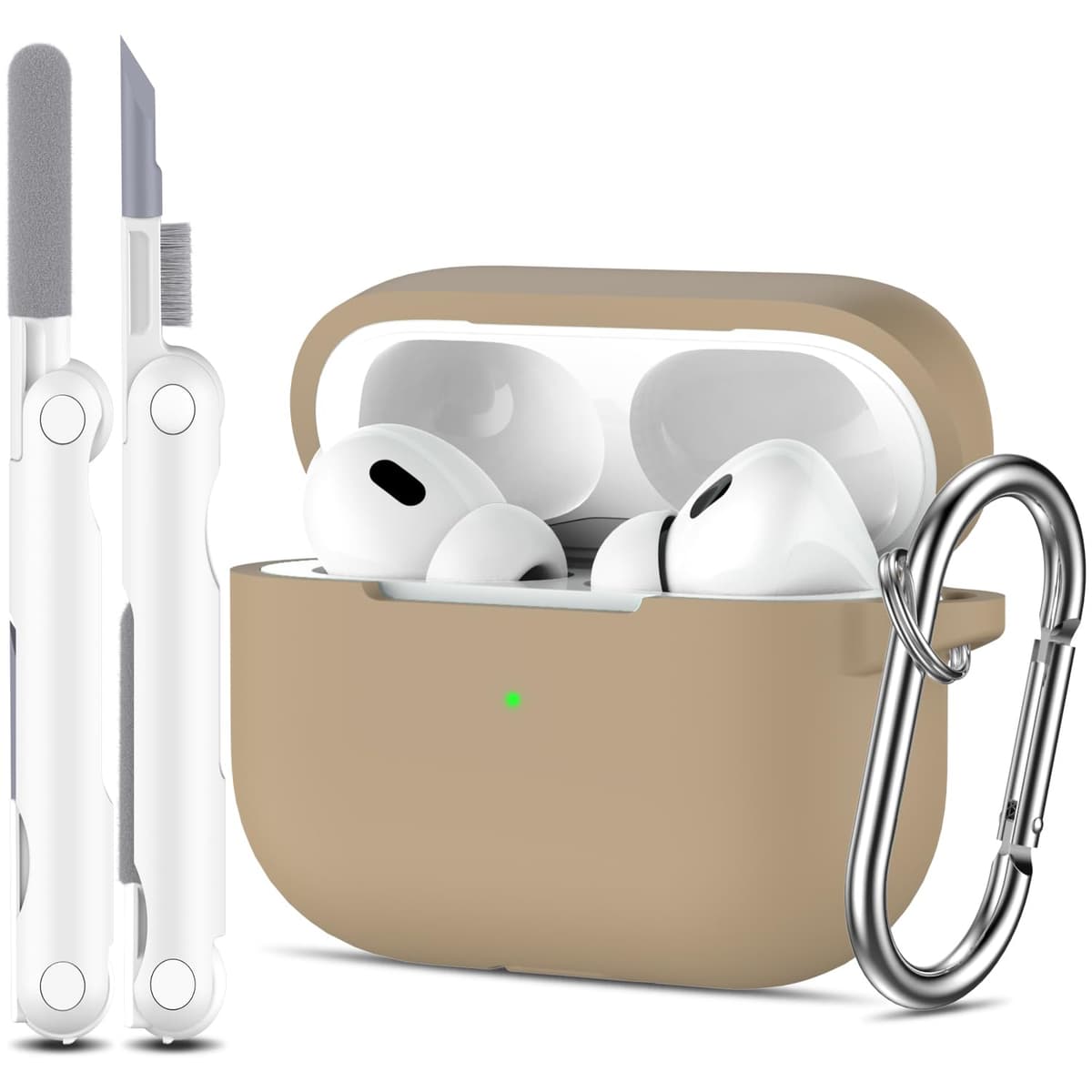 R-fun Funda para AirPods 4 con Kit de Limpieza, Case de Silicona Suave con Llavero, Funda Protectora Completa para Hombres y Mujeres, Compatible con Apple Latest Airpods 4th, Rojo — view 57