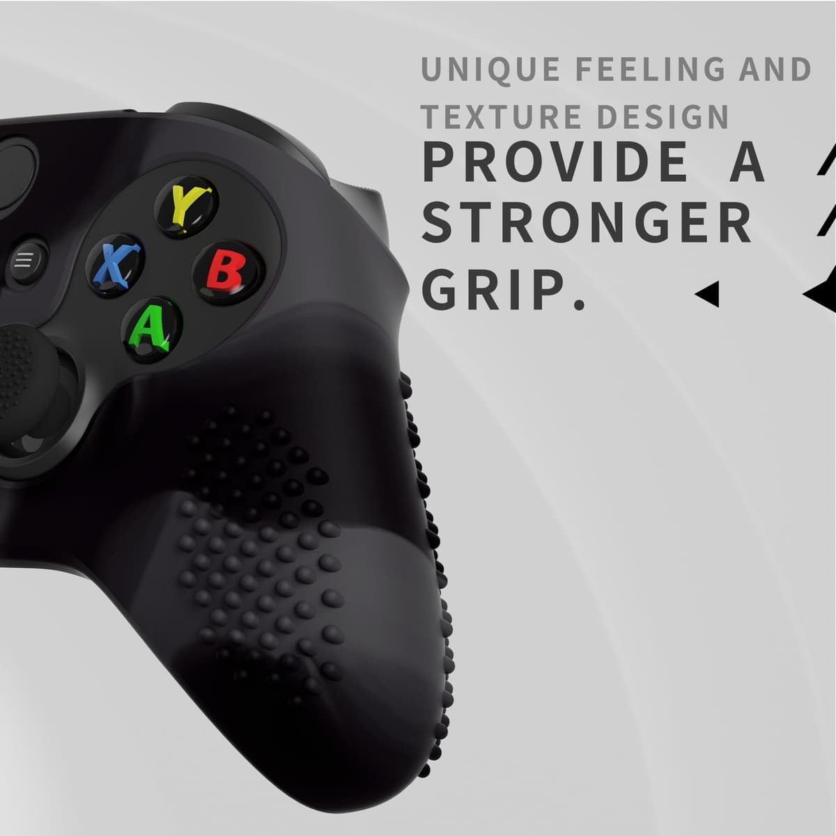 eXtremeRate PlayVital Funda de Silicona para Xbox Series X/S, Carcasa Antideslizante con 6 Thumb Grips, Protector Ergonómico, Accesorios para Xbox Series X/S - 3D Tachonado (Oscuro Gris Negro) — view 2