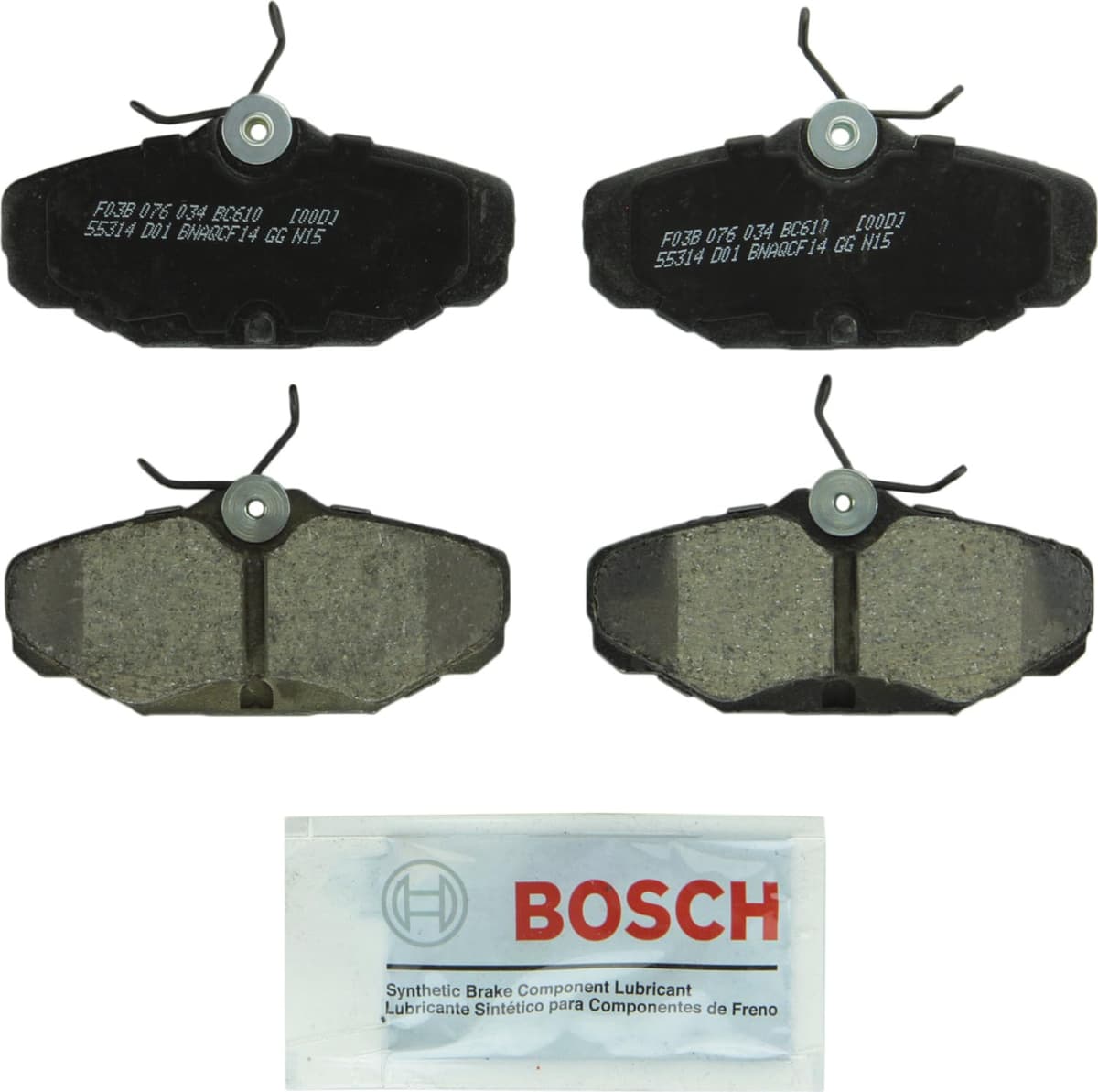 Bosch BC914 QuietCast Premium Ceramic Disc Brake Pad Set For: Acura ILX; Honda Accord, Civic, CR-V, Element, Fit, Front — view 303