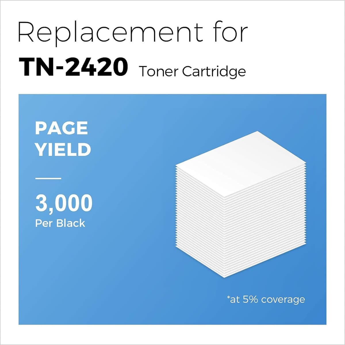 myCartridge Toner TN2420 Compatible Toner Brother mfc-l2710dw para Brother MFC-L2710DW DCP-L2530DW HL-L2350DW HL-L2375DW MFC-L2750DW para TN 2420 tn-2420 (2 Negro) — view 2