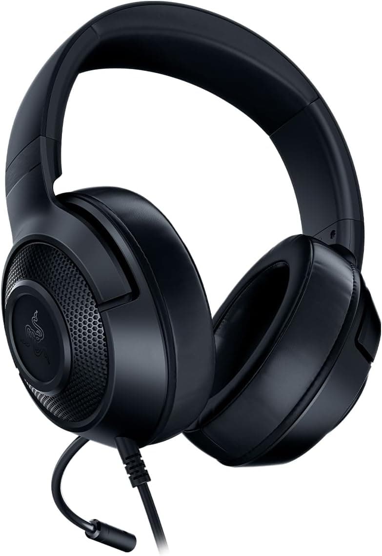 Razer Kraken X Lite - Wired Ultralight PC Gaming Headset - Surround Sound bendable cardioid microphone (230g light, 3.5 jack for PS4, PS5, Switch, Xbox One, Xbox Series X|S) Black — view 10