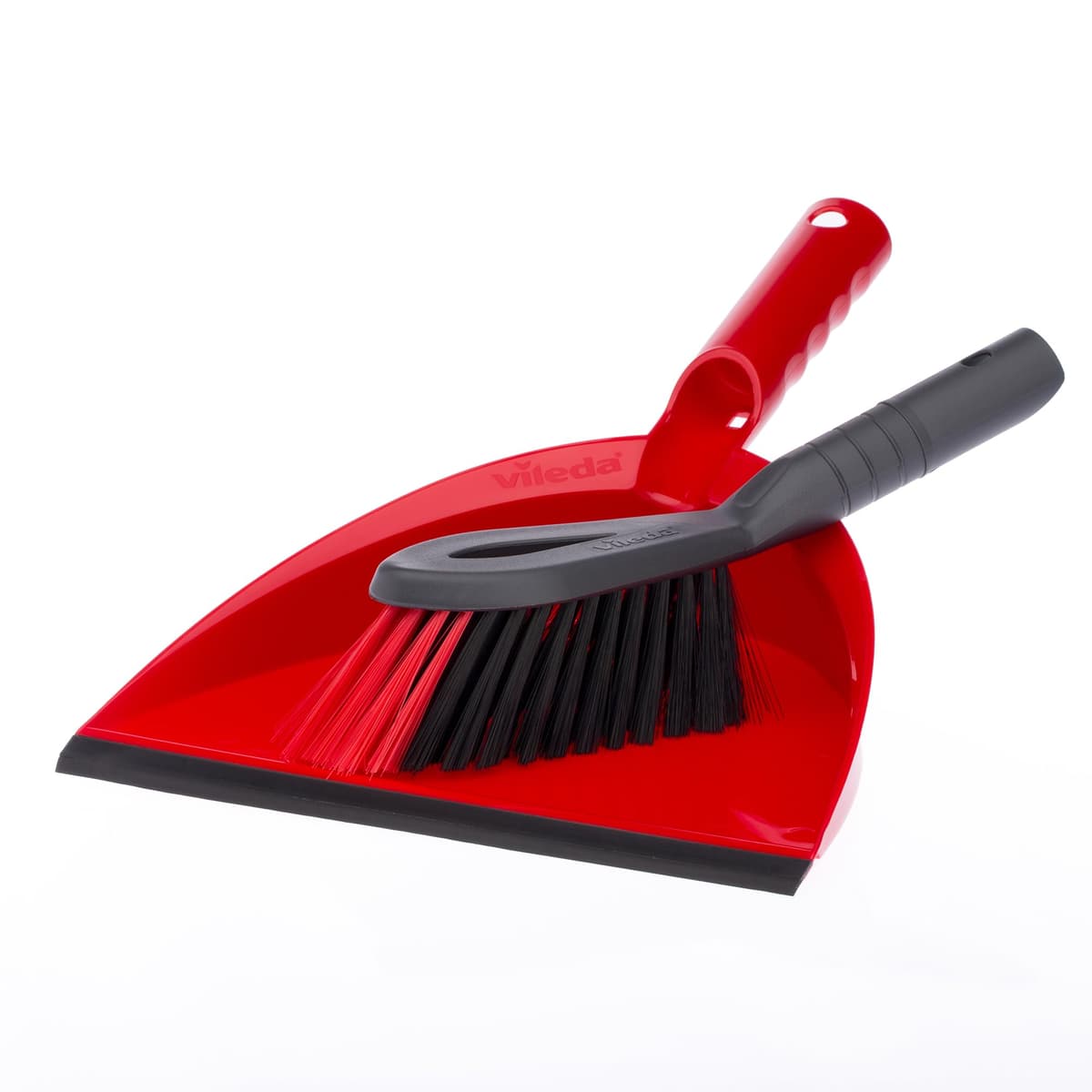 Vileda Dust Pan & Brush Set - 2in1 Brush and Pan Set with Durable Bristles & Easy to Sweep Rubber Blade - Ergonomic Handle and Clip to Combine for Easy Storage — view 7