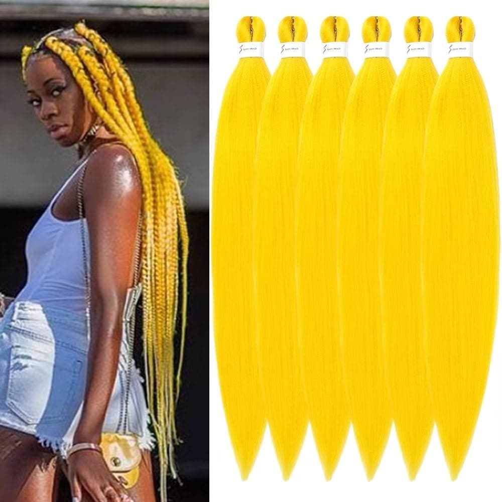 YDDM Capelli Per Treccine Africane Azul Extension Treccine Texture Yaki Easy Install per Principianti 26 Pollici 3 Pezzi Capelli Leggeri e Naturali per Box Braids, Twist e Crochet — view 24