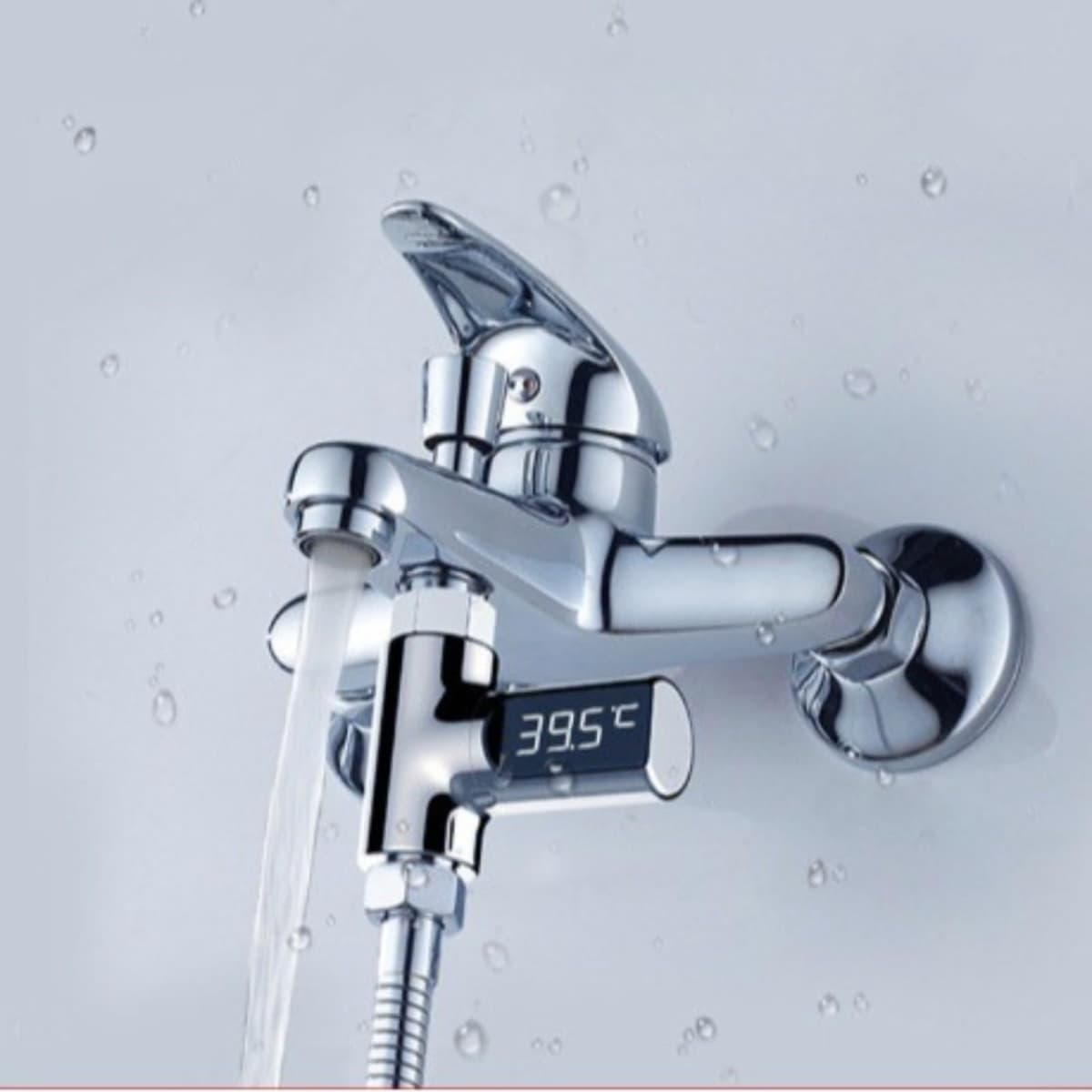 No Battery LED Water Thermometer, Real-Time Digital Temperature Display 5-85 Shower, for 360 Rotatable Monitor Compatible with Standard(First generation) — view 5