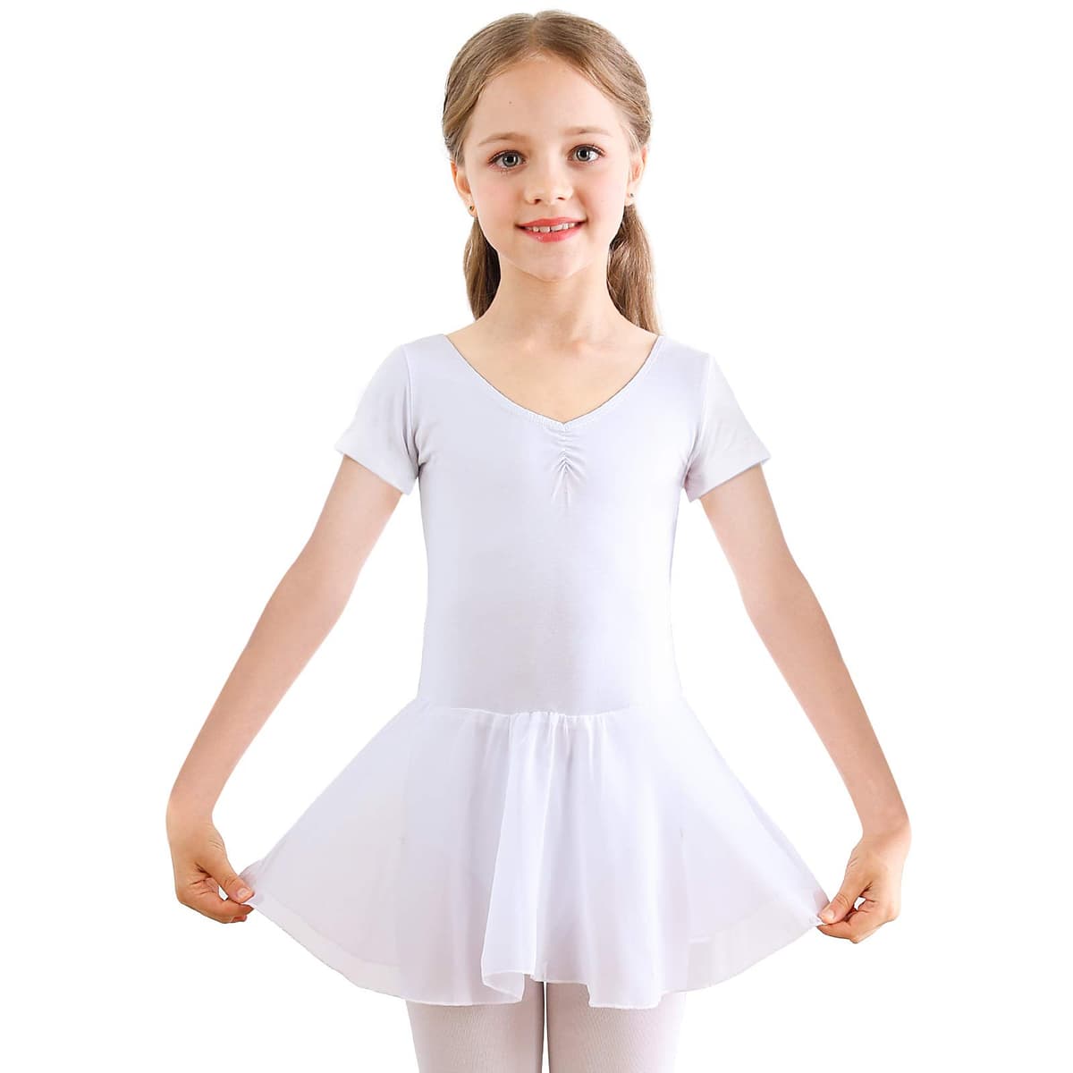 Bezioner Vestido de Ballet Maillot de Danza Manga Larga Gimnasia Leotardo Algodón Body Clásico para Niña — view 15