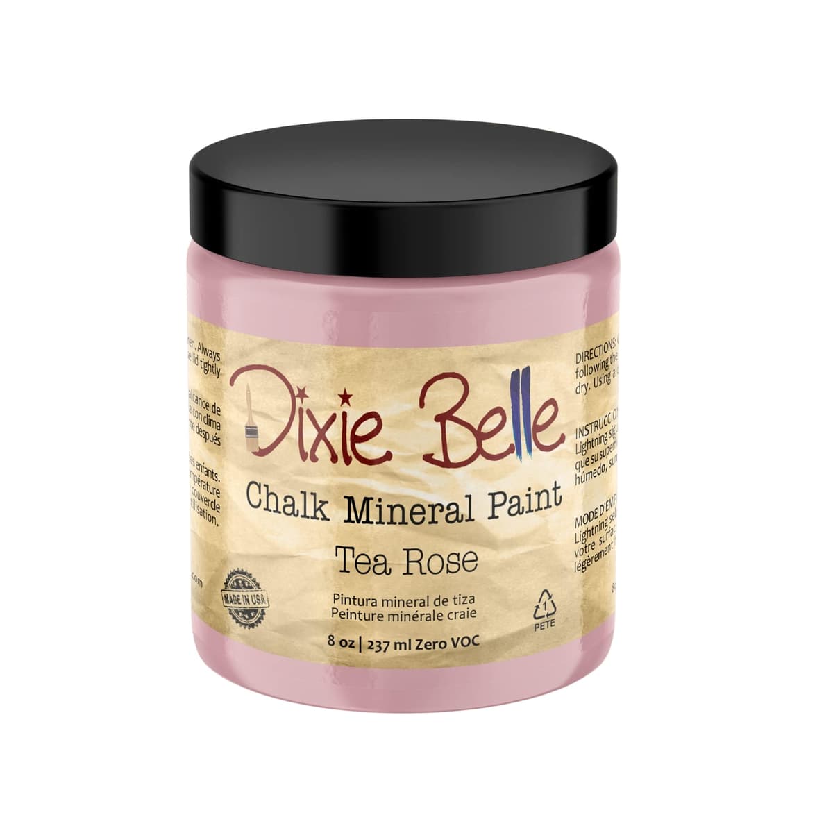 Dixie Belle Paint Company Chalk Finish Furniture Paint - Caviar (32oz) - Matte Black Chic Chalk Mineral DIY Furniture Paint — view 123