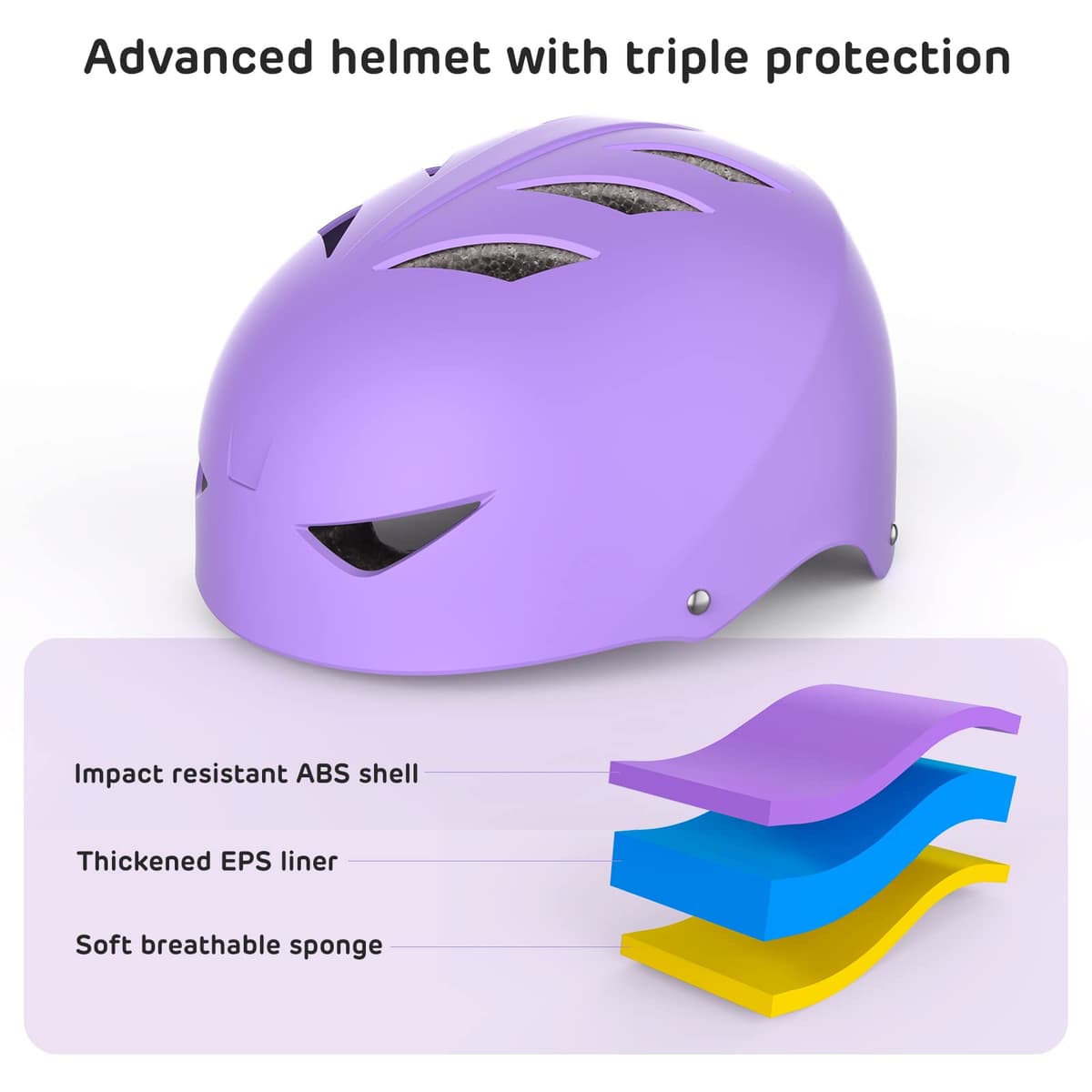 ValueTalks Set de Protección Patinaje, Protección Infantil Consta de Casco Ajustable Rodilleras Coderas para Patinaje Ciclismo Monopatín y Deportes Extremos — view 2