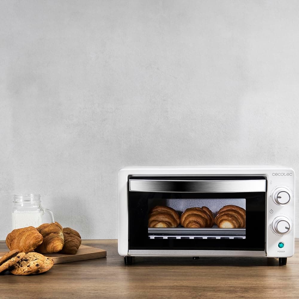 Cecotec Horno de sobremesa Bake&Toast 1090 White, 10 L, 1000 W, Temporizador 60min, Temperatura regulable hasta 230ºC, Bandeja para hornear, parrilla y pinzas. — view 3