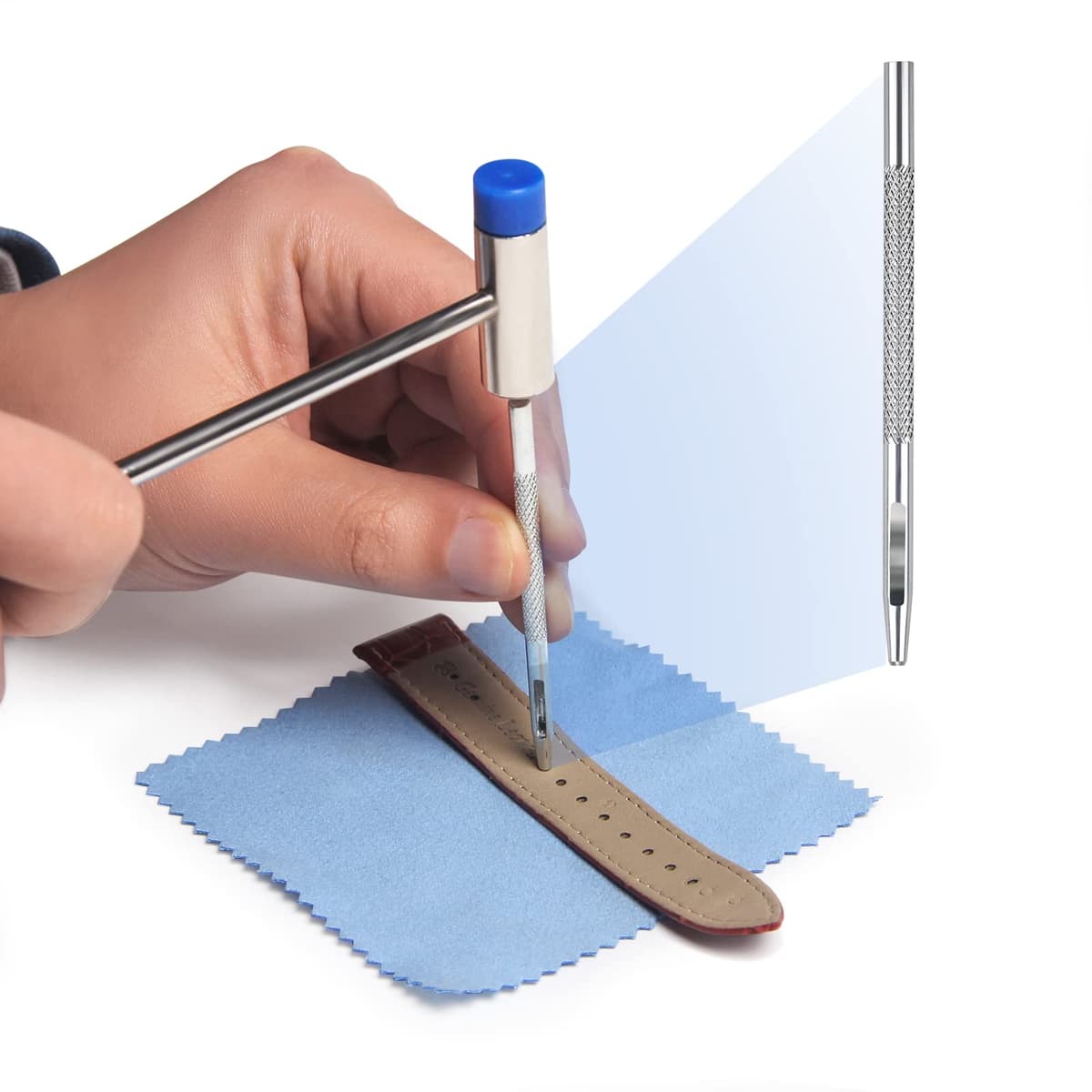JOREST Herramientas Ajusta Correas de Reloj, Acortar y Cambiar Correa Relojes, Kit Reparacion para Quita Eslabones, Extractor Pasadores Relojero — view 6