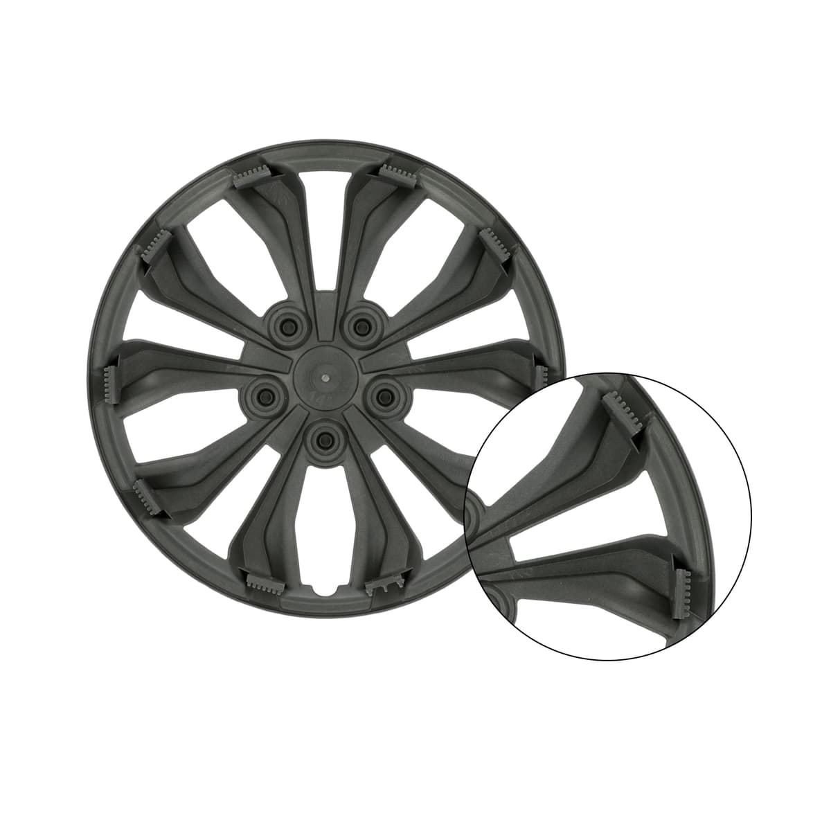 Goodyear 75507 Wheel Covers Clip 15 Inch, Black/ Silver, Set of 4 — view 3