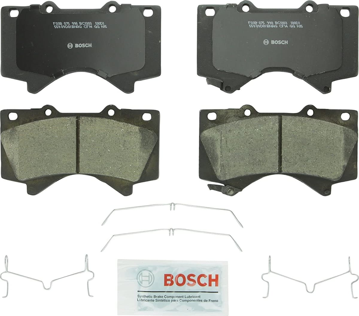 Bosch BC914 QuietCast Premium Ceramic Disc Brake Pad Set For: Acura ILX; Honda Accord, Civic, CR-V, Element, Fit, Front — view 142
