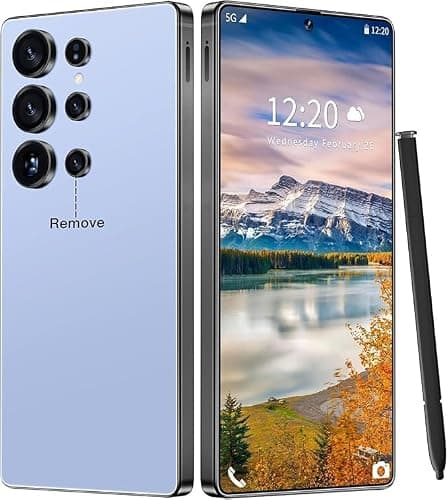 FNCOCO Unlocked Cell Phones, 16GB+512GB Android Phone, Android 16 Smartphone, 108MP+68MP Camera, 6.9“+120Hz HD Screen, 7000mAh Long Battery Life, Dual SIM, Face ID, GPS-Blue
