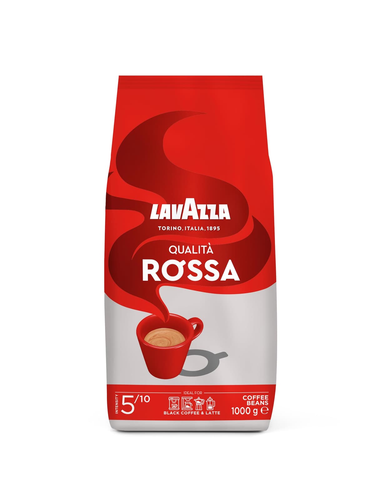 Lavazza, Qualità Rossa, Coffee Beans, Arabica and Robusta, Intensity 5/10, Medium Roasting, 1 Kg — view 44