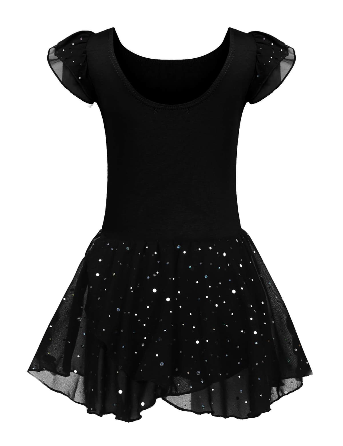 Trudge Ropa de Ballet para Niñas - Vestido Manga Corta de Algodón con Leotardo y Falda Tutú - Traje de Baile — view 18