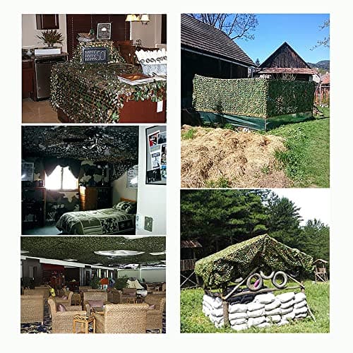 TENCEN Dual Mesh Custom Camouflage net for Blind Decor Courtyard Sunshade Photo Camp Fish Farm Factory Shelter Car Concealment Party Exhibit Backdrop Curtain Ceiling Fence Canopy Cover — view 5