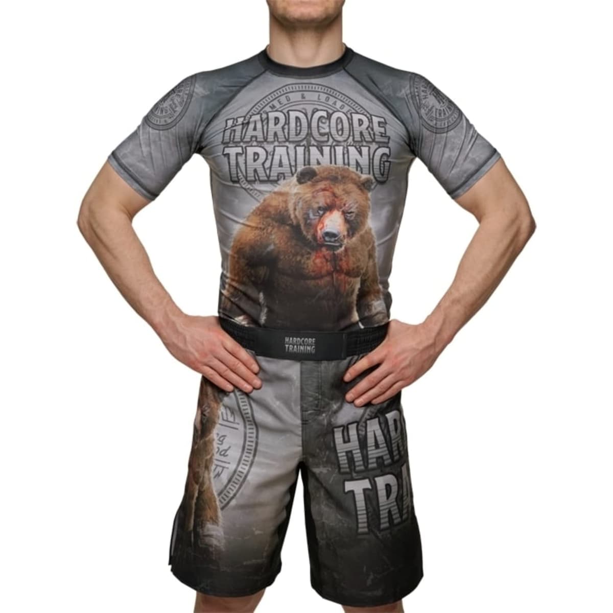 Hardcore Training Fight Shorts Hombre Pantalones Cortos MMA BJJ Boxeo Grappling Fitness No Gi — view 2