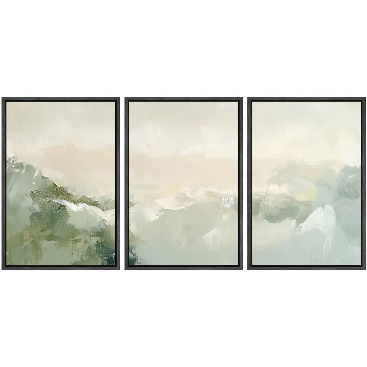 SIGNWIN Framed Canvas Print Wall Art Set Coastal Serenity Abstract Seaside Illustrations Modern Art Decorative Rustic Calm/Zen for Living Room, Bedroom, Office - 24"x36"x3 Natural — view 64