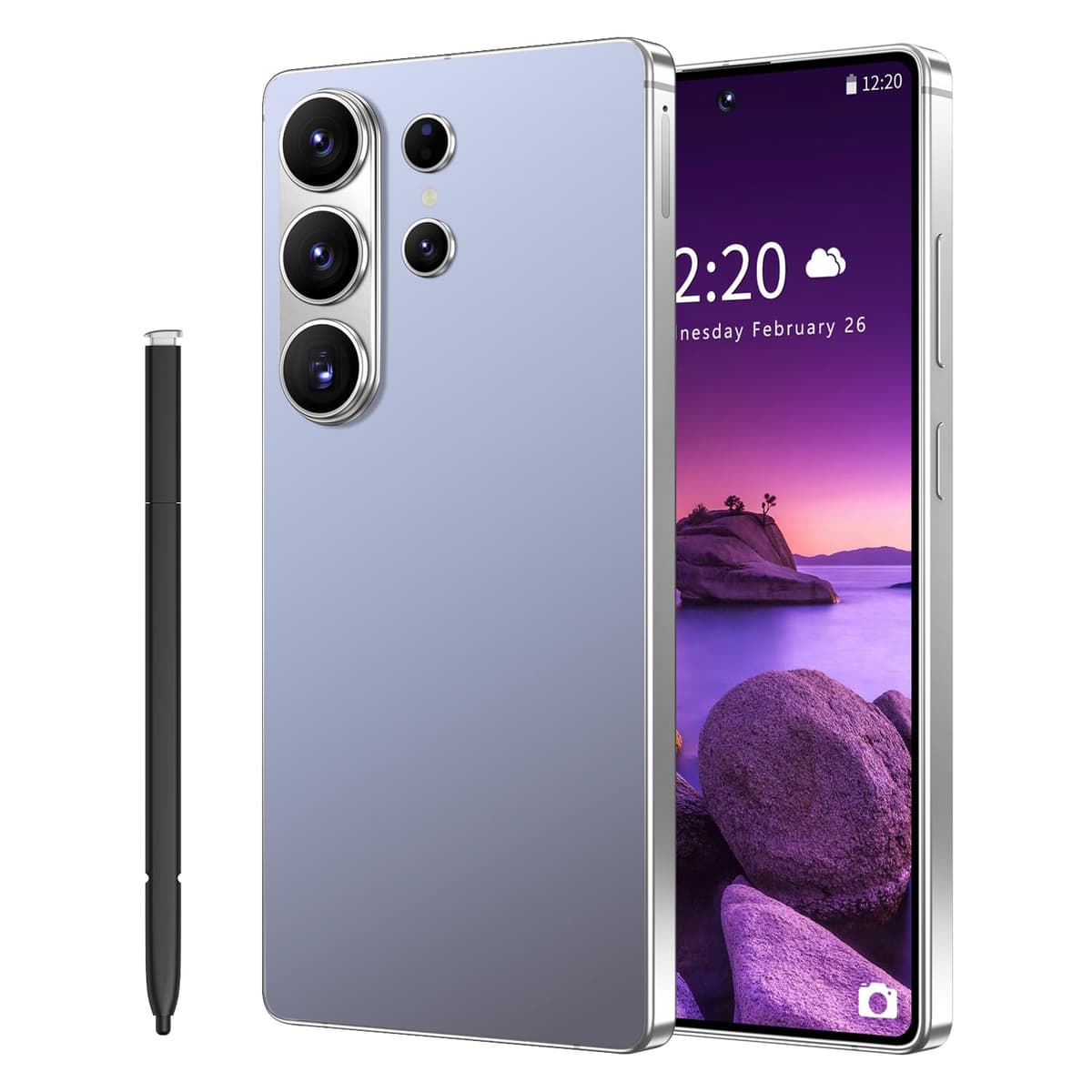 I26 Ultra Unlocked Cell Phone,Built in Pen, Smartphone Battery 7000mAh,6.99" HD Screen Unlocked Phones, 68MP+108MP, 12+512GB 5G The Phone Android 15, Face ID/Fingerprint Lock/GPS (Rose Gold, 12+512) — view 8