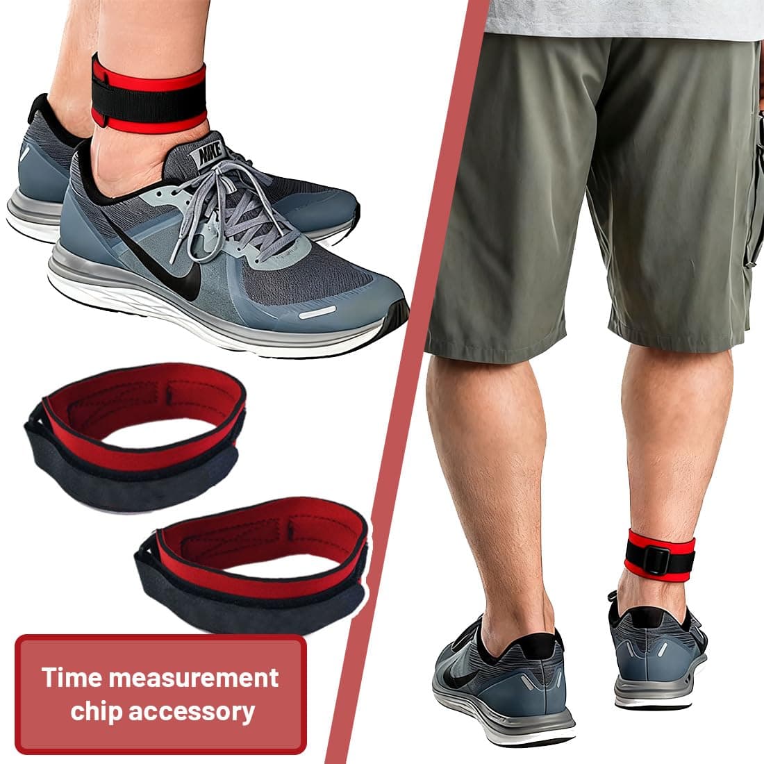 2 Unidades Porta Chip Triatlón, Bandas Elásticas con Neopreno Suave y Cierre de Ajustable, Impermeables y Transpirables, Para Fijar Dorsal en Natación, Ciclismo y Carrera — view 2