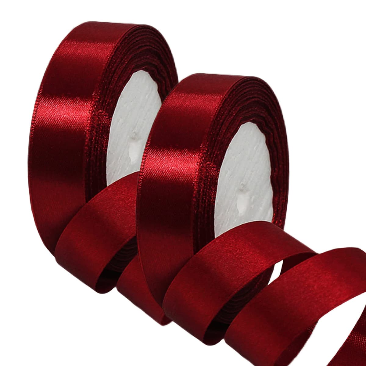 40mm Wide White Ribbon Thick Wedding Car Ribbon 22m, 1.5 inch Thick White Satin Ribbon for Gift Wrapping Wedding Car Christmas Birthday Cake Hair Bow Florist Bouquet Crafts Decorations — view 141