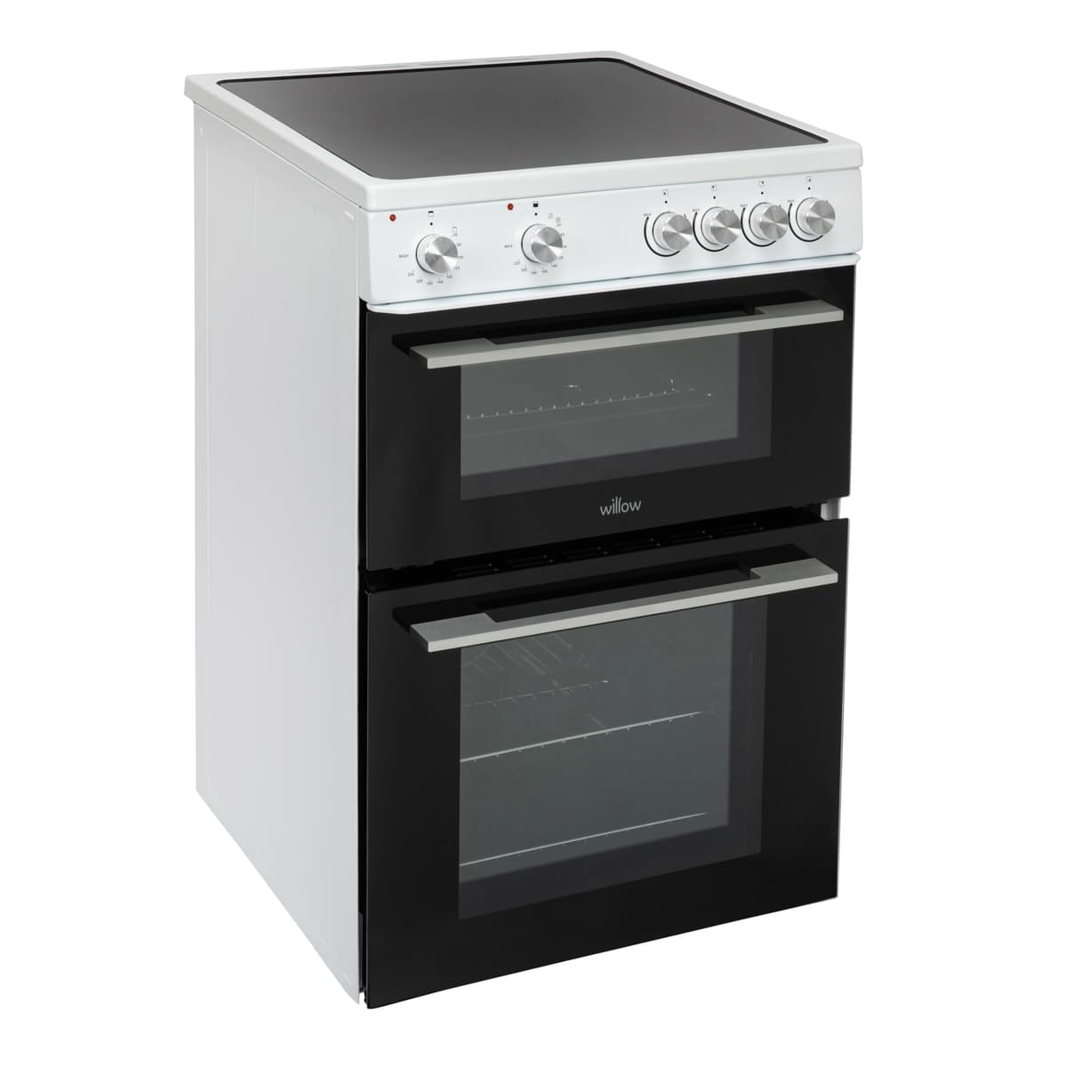 Willow WT60CCW 60cm Electric Cooker with Ceramic Hob, Twin Cavity, 31L Electric Grill, Freestanding - White — view 5
