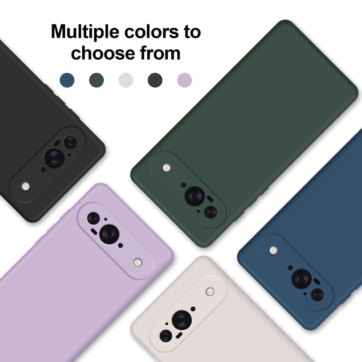 GiiYoon Funda para Google Pixel 9, Case de Silicona Suave de TPU Carcasa Protector de Goma Fexible Prueba Liviano y a Delgado de Golpes Antirrayas para Teléfono (Blanco) — view 8