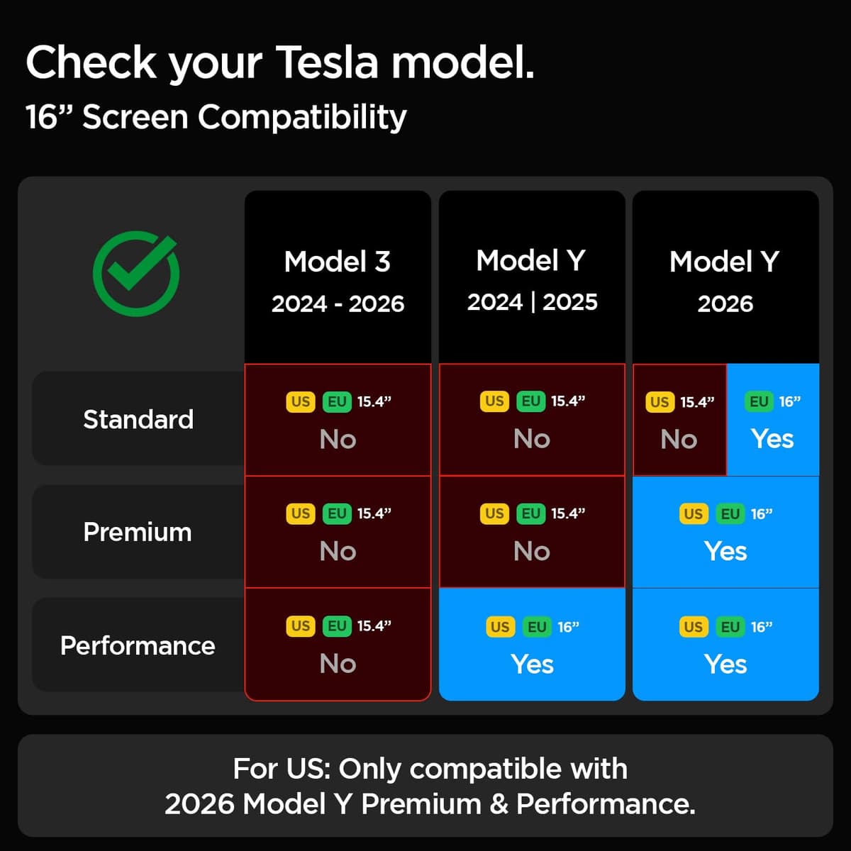 Spigen Glas.tR EZ Fit Anti-Glare Matte Tempered Glass Screen Protector for Tesla Model Y L(2026), Model Y Standard(2026), Model Y Performance(2024-2026), Model Y Premium(2026) 16 inch - 1 Pack — view 2