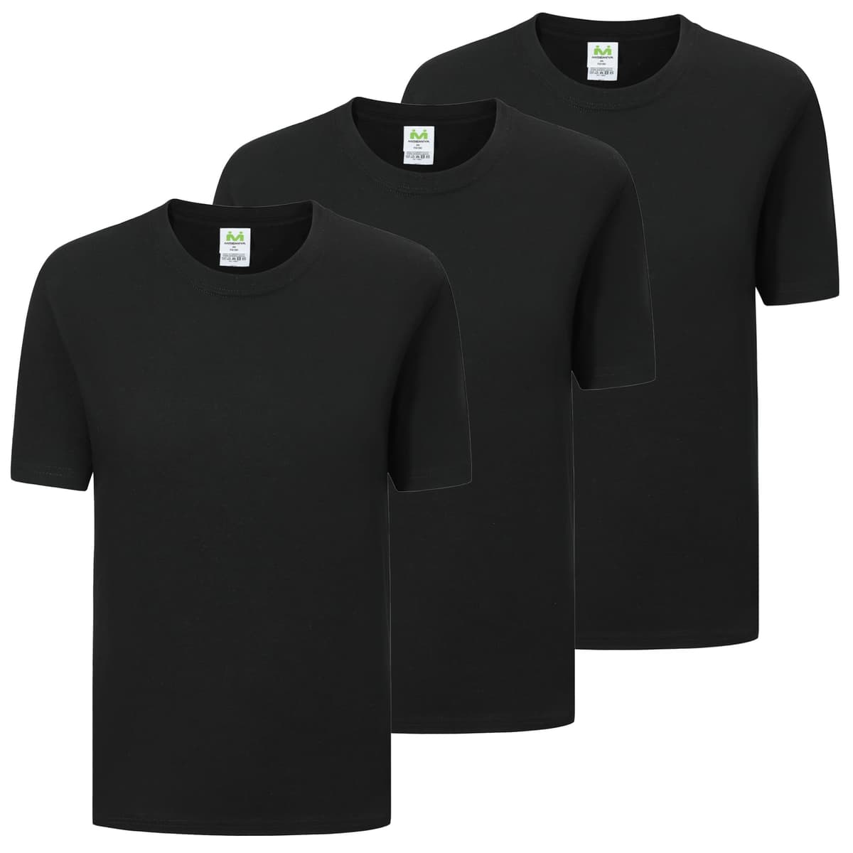 Paquete de 3 Unidades - Camiseta con Mangas Cortas 100% Algodón 3-TS135