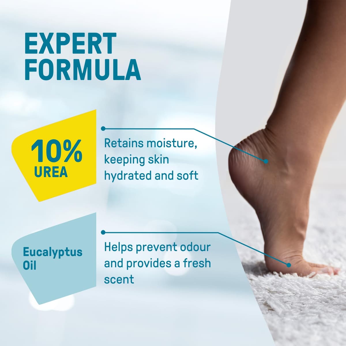 CCS Professional Foot Care Cream 175 ml - Moisturise and Protect Dry and Callused Feet, Contains 10% Urea and Eucalyptus Oil, Clinically Tested, Suitable for Diabetics — view 4