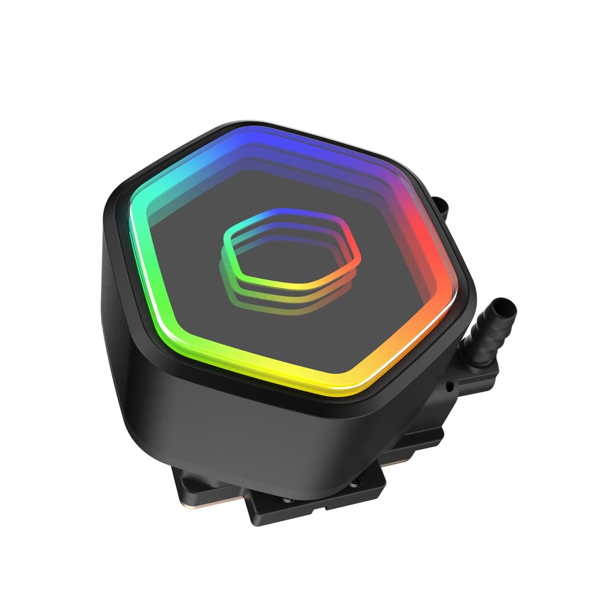 Cooler Master MasterLiquid 360 Core II CPU Liquid Cooler - 360mm AIO Water Cooling System (Max. 280W TDP), GR9 Dual-Chamber Pump, Enhanced ARGB Gen 2 Fans, Quick-Mount AMD & Intel Kits - Black — view 3