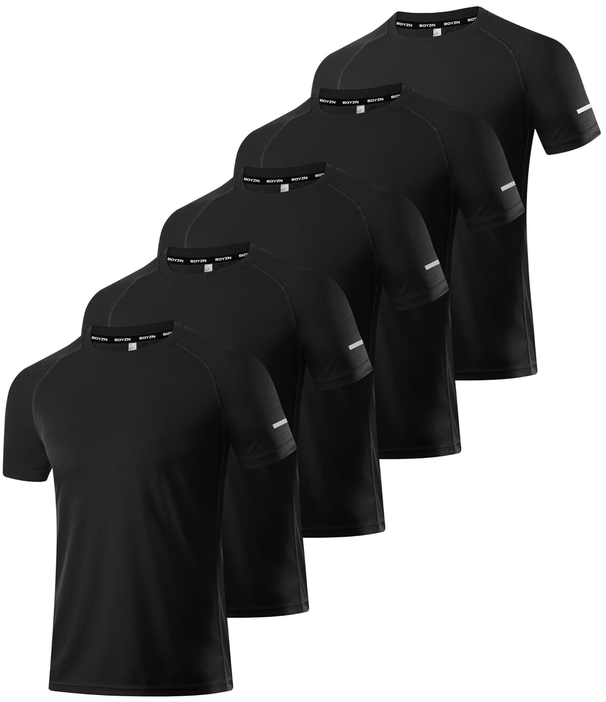 Boyzn 1, 3, 5 or 7 Pack Men's Workout Running Shirts, Dry Fit Moisture Wicking T-Shirt, Gym Athletic Short Sleeve Tee Shirts — view 22