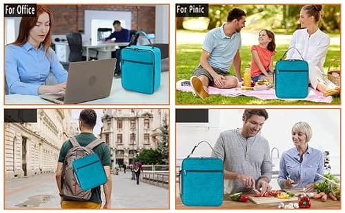 ZM-YOUTOO Lunch Box for Men - Reusable Lunch Bag Men Adult Women- Insulated Small LunchBox (Azure) — view 5