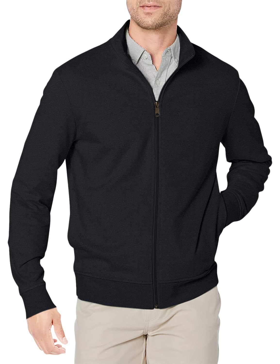 Amazon Essentials Sudadera Ligera de Felpa con Cremallera Completa y Cuello Perkins Hombre — view 10
