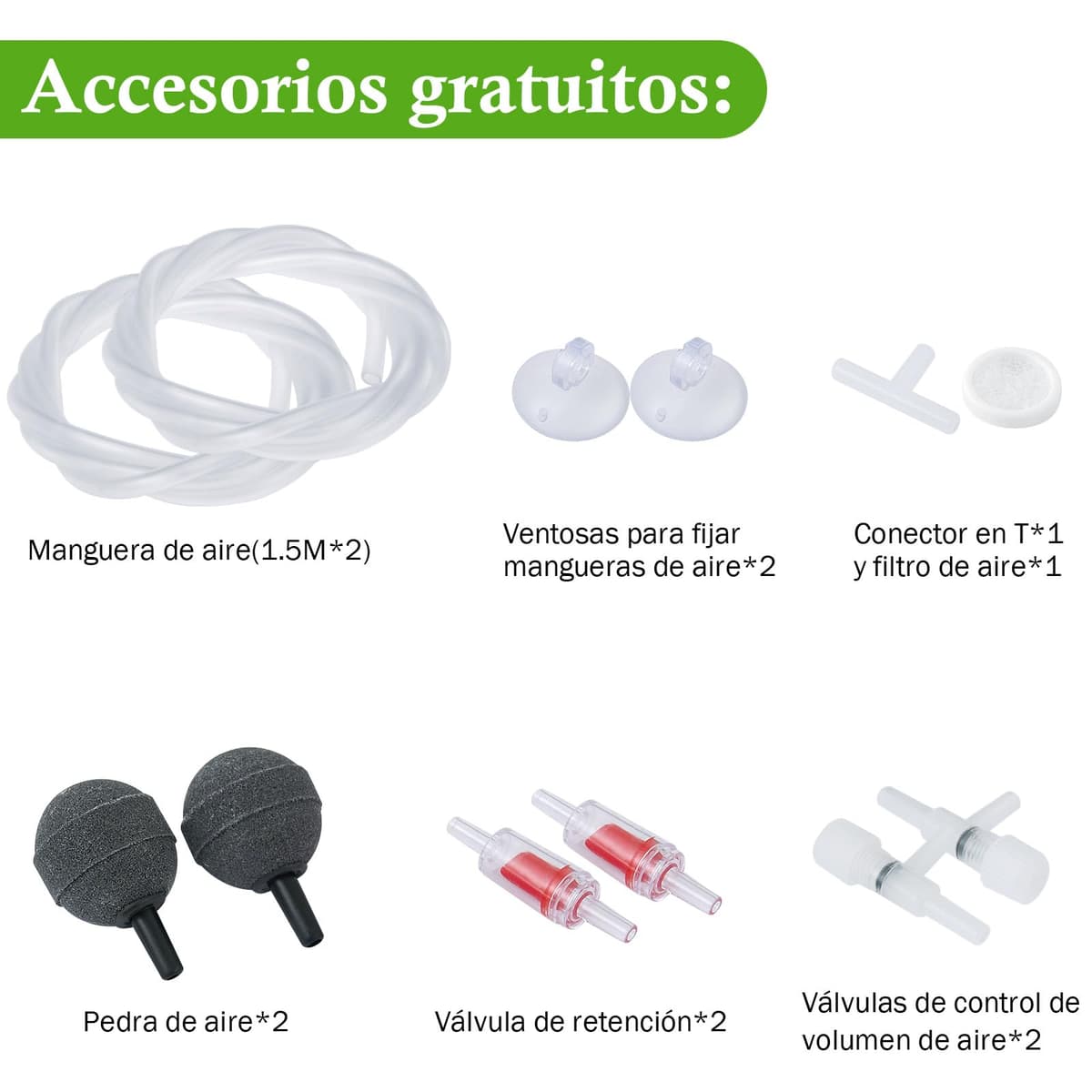 FEDOUR 3W Doble Salida Bomba Aire Acuario para pecera, Bomba de Aire silenciosade hasta 400L — view 2