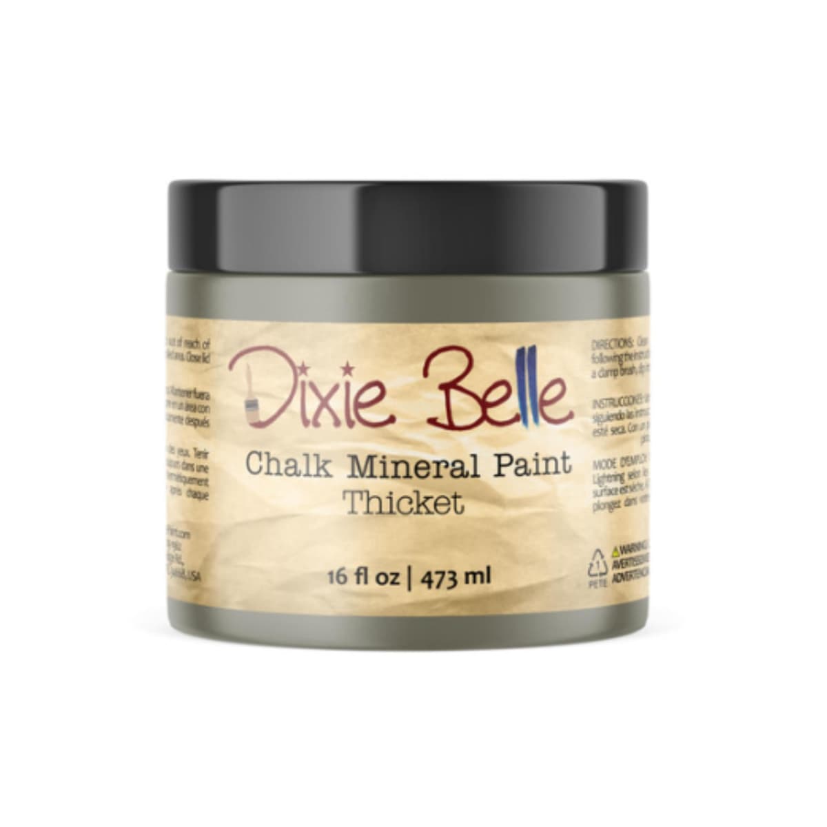 Dixie Belle Paint Company Chalk Finish Furniture Paint - Caviar (32oz) - Matte Black Chic Chalk Mineral DIY Furniture Paint — view 110