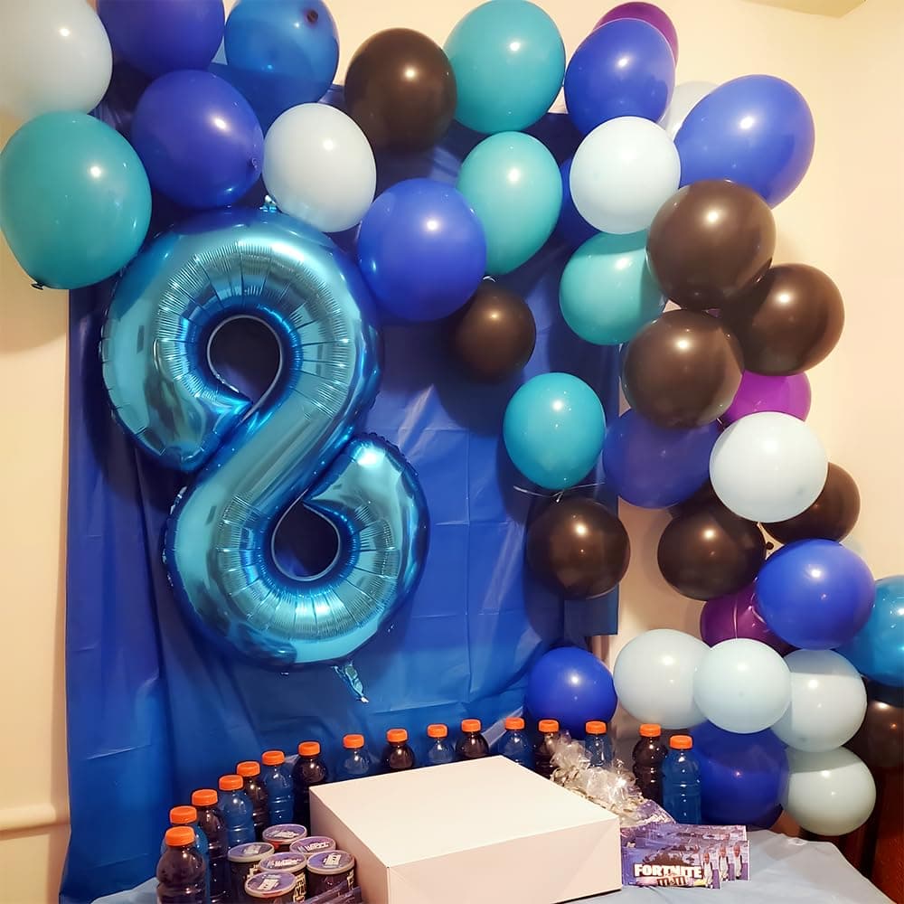 Foil Globo Número 5 Azul 40" (101cm), Inflable Helio o aire, Gigante Numeros 0-9, 10-19, 20-29, 30-100, Grande Globos Decoración para La Boda Aniversario y Cumpleaños Fiestas — view 378