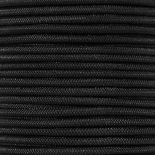 PARACORD PLANET Bungee Nylon Shock Cord 2.5mm 1/32", 1/16", 3/16", 5/16", 1/8”, 3/8", 5/8", 1/4", 1/2 inch Crafting Stretch String 10 25 50 & 100 Foot Lengths Made in USA