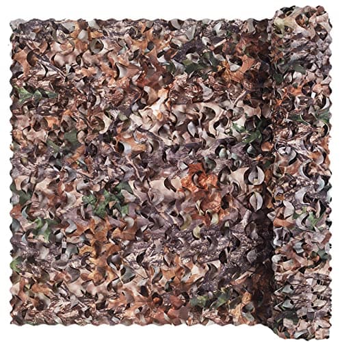 Camo Netting, Bulk Roll Camouflage Netting 190T Tree Camo 5 X 6.56 ft, Military Hunting Mesh Free Cutting for Hunting Blind Sunshade Shooting Theme Party Decoration