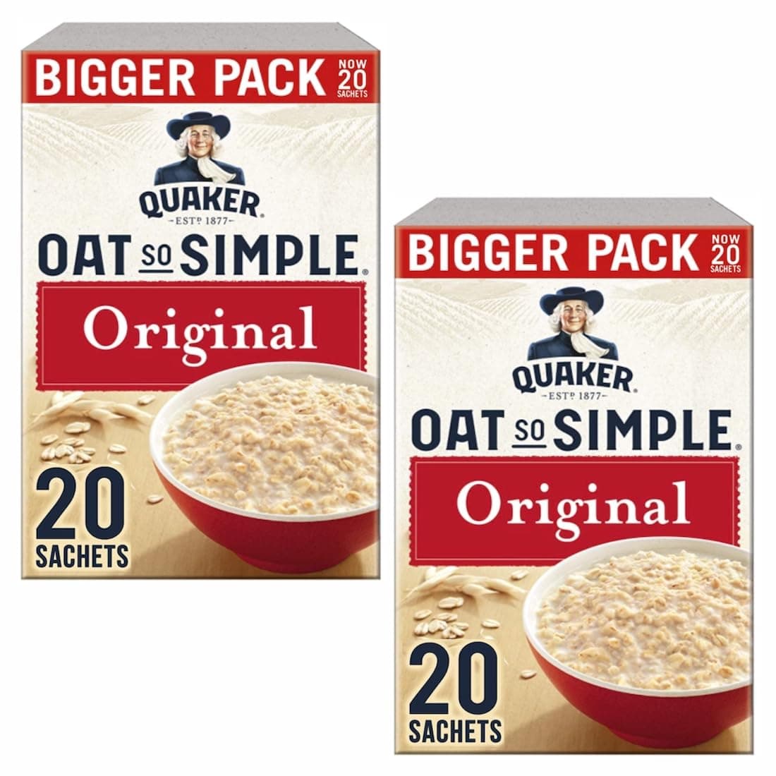Set Cleverry con Quaker Oat So Simple Family Pack Original 40 bolsitas x 27g, Avena integral