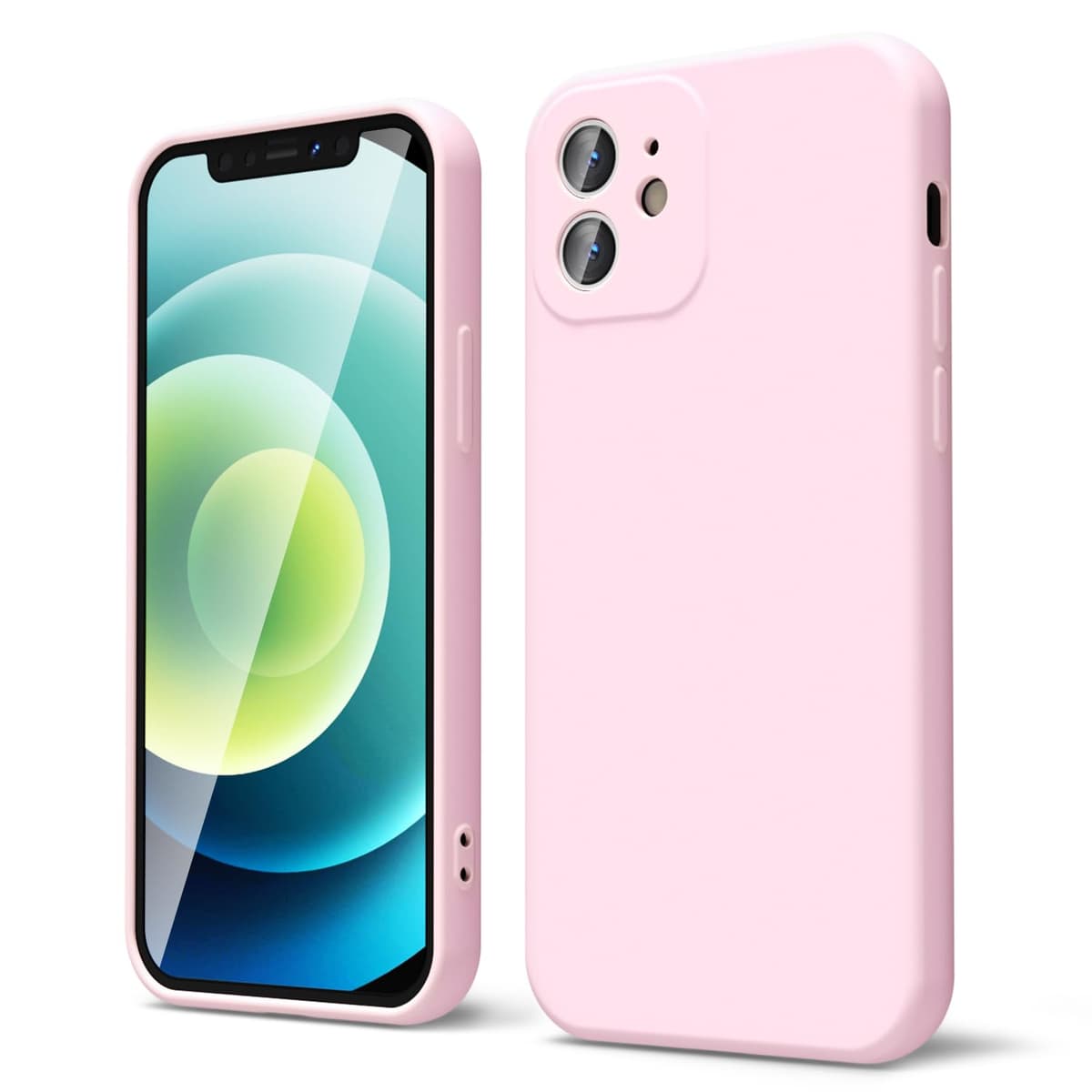 oakxco for iPhone 17 Pro Max Phone Case Liquid Silicone, Cute Thin Slim Grip Soft Rubber Gel for Women Men, Smooth Matte TPU Plain Solid Color Girly Simple Case with Camera Cover, Light Pink — view 1450