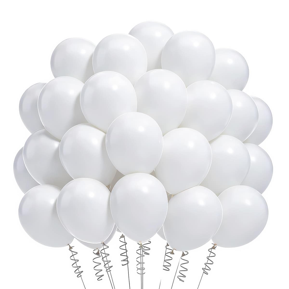 100 piezas Globos Blancos,12 Pulgadas Globos Cumpleaños Blanco,Globo de Látex para Bodas Cumpleaños Fiestas Baby Shower Graduación