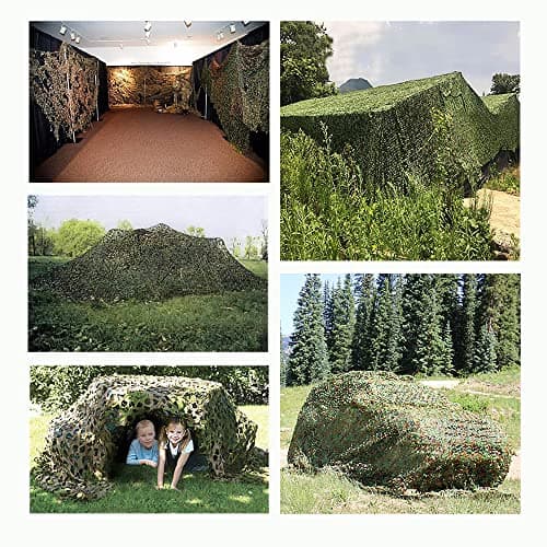 TENCEN Dual Mesh Custom Camouflage net for Blind Decor Courtyard Sunshade Photo Camp Fish Farm Factory Shelter Car Concealment Party Exhibit Backdrop Curtain Ceiling Fence Canopy Cover — view 7